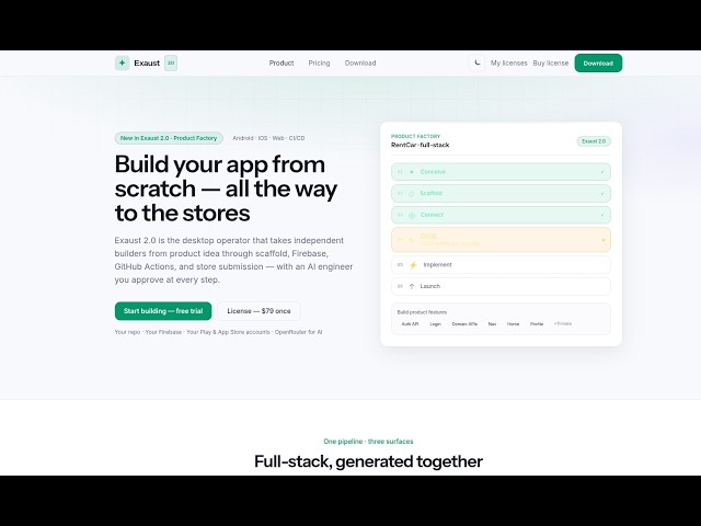 Exaust Factory: From Zero to Production App (Firebase, CI/CD, iOS & Android)