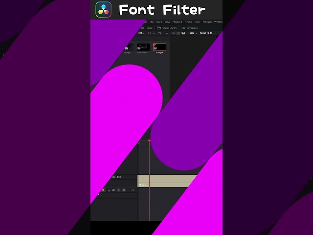 [DaVinci Resolve] Font Filter Function #shorts