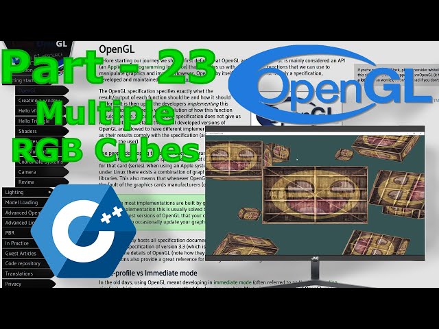 Learning OpenGL Part-23 Multiple RGB Cube in World Space