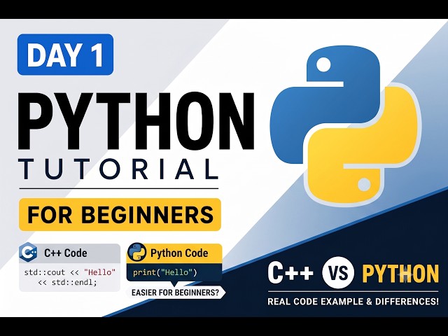 Python Tutorial for Beginners | Day 1