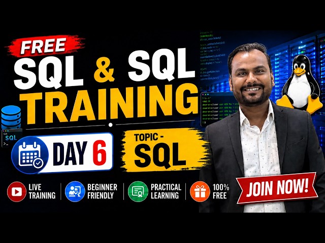 Day 6 | SQL Training | FREE SQL & Linux Training