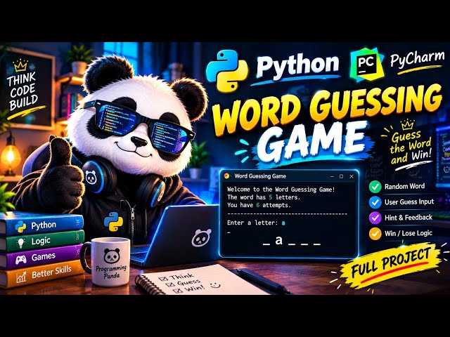 GUESS THE WORD game in python #python #pycharm #programming