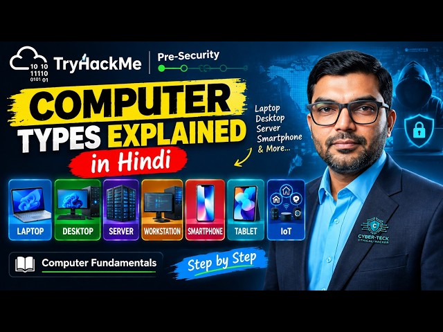 Computer Types Explained in Hindi | Laptop, Desktop, Server, Smartphone | TryHackMe Pre-Security