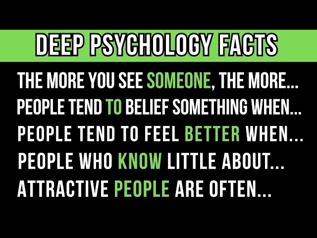 60 Deep Psychology Facts About Human Behavior Mind Blowing Psychology Facts