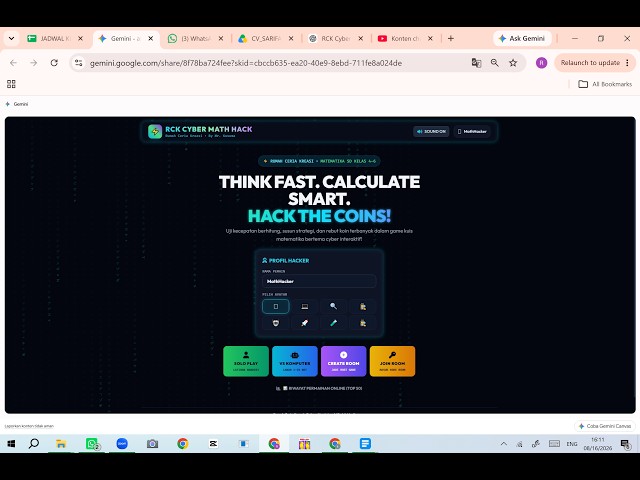 RCK Cyber Math Hack Tutorial #permainanmatematika #rumahceriakreasi #bimbel