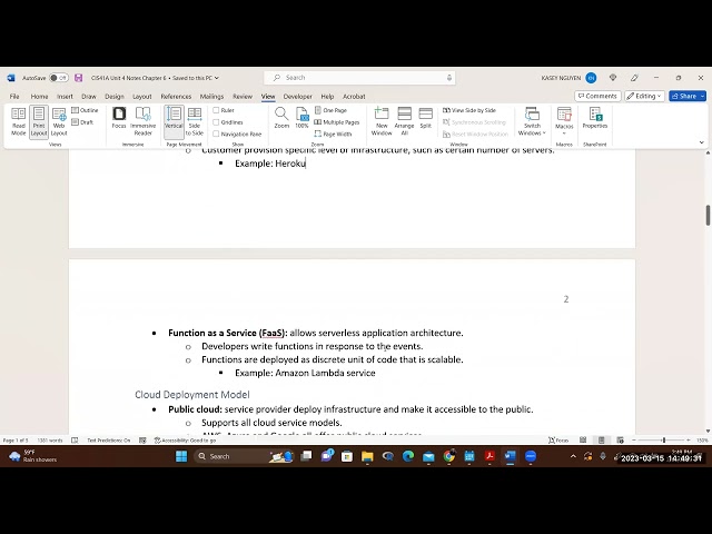 CIS41A Unit 4: Cloud Technology and Security