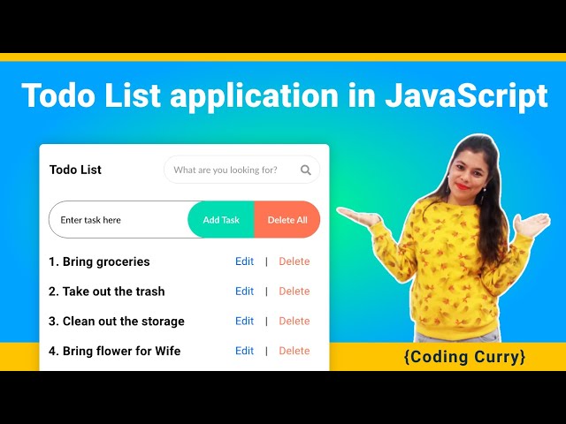 Todo List application in JavaScript 2020 || CRUD operation in Javascript || Uses of local storage
