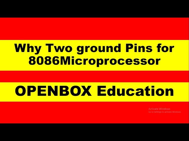 why Two Ground Pins for 8086 Microprocessor #OPENBOXEducation