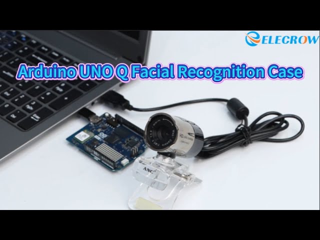 Arduino UNO Q Facial Recognition Case for CrowView Note 15.6-inch All-in-One Portable Monitor