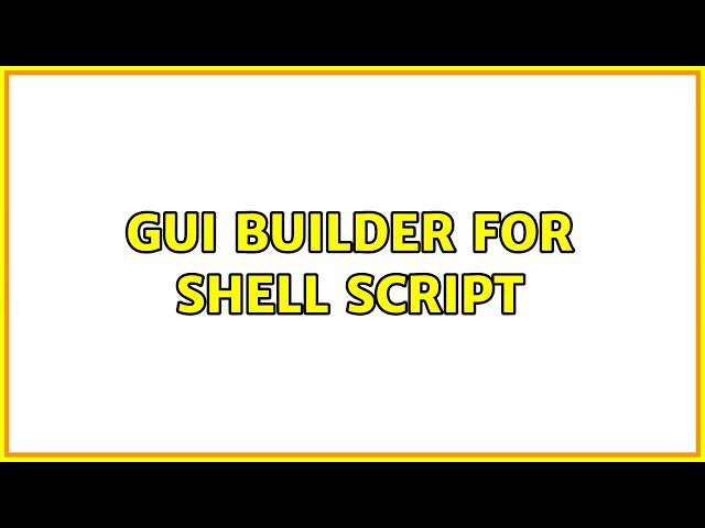 Ubuntu: gui builder for shell script