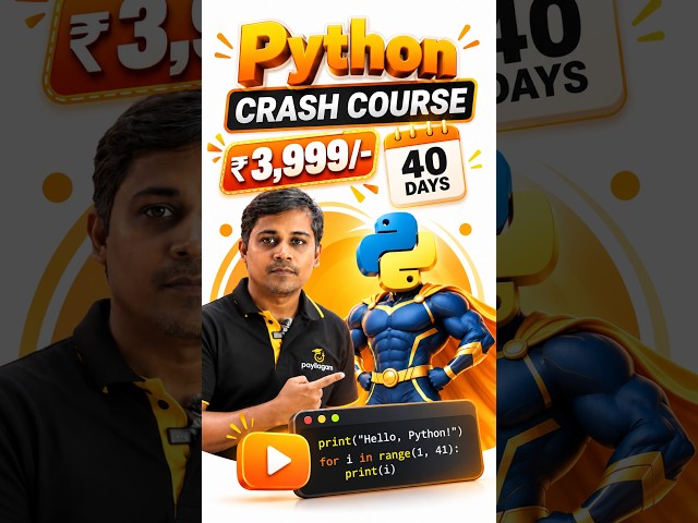 🐍 Python Crash Course in Tamil – 40 Days | Learn Python from Scratch | ₹3,999
