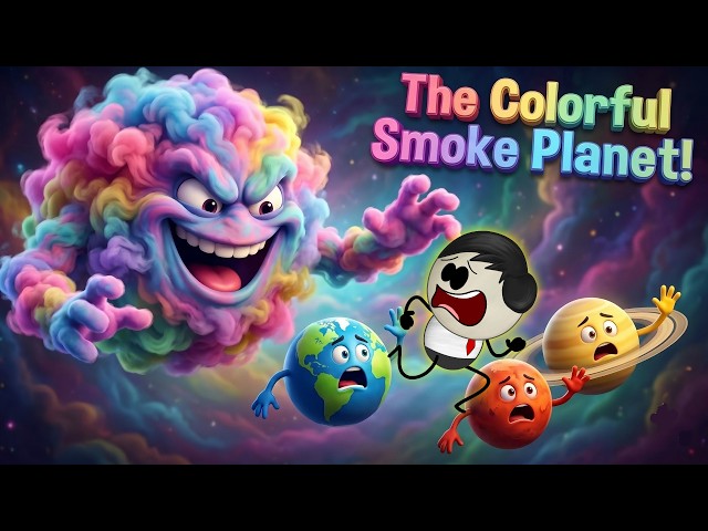 The Colorful Smoke Planet! | #aumsum #kids #science