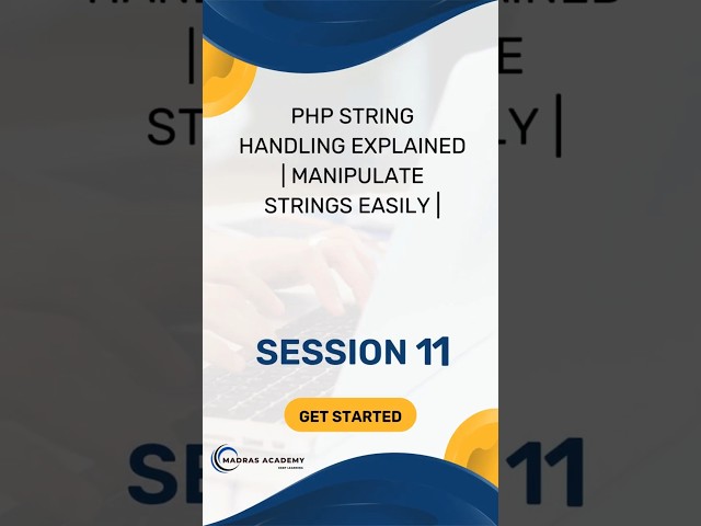 🔥 Master PHP String Handling in 60 Seconds! 🔤✨ | Madras Academy #shorts