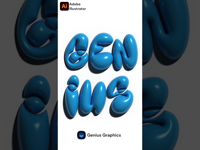 How to make 3D Bubble text in illustrator #3D #3dtext #illustrator #illustratortutorial