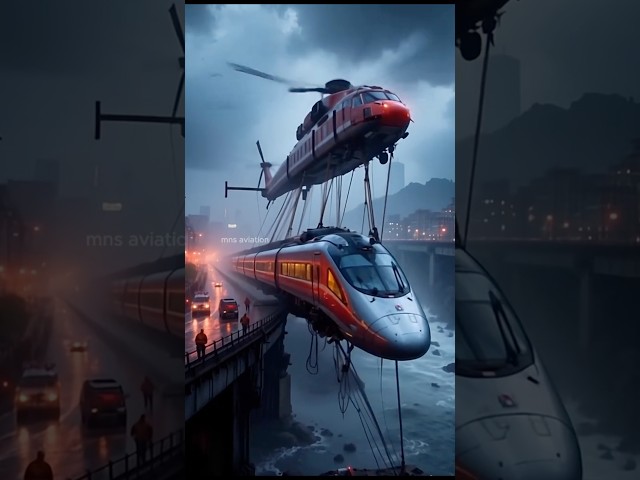 Train being carried by helicopter #sbe226 #funny #shorts #youtubeshorts #trendingshorts #fypシ゚viral