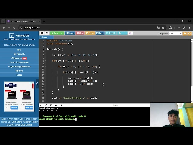 Sorting (Bubble Sort)