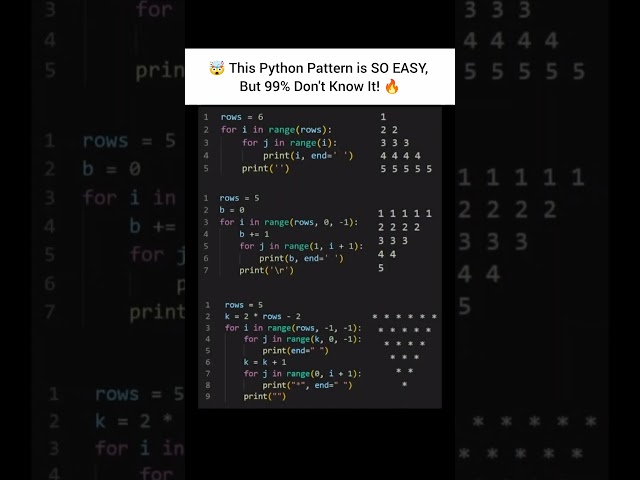 This Python Pattern Trick Is SO EASY! 🤯🔥 #developer #programming #tech #coding #python #pythontricks