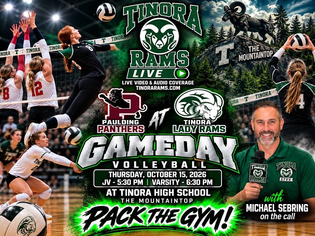 Paulding at Tinora volleyball broadcast JV and Varsity