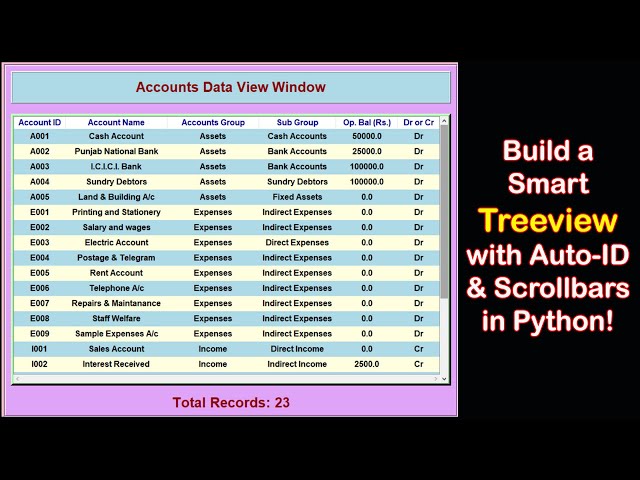 Python Tkinter Tutorial: Create Treeview and Handle Row Click to Display Data in Form