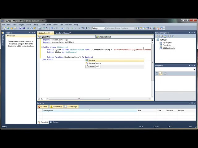VB NET Database Tutorial   Connecting To Microsoft SQL Server PART 1 Visual Basic  NET   YouTube