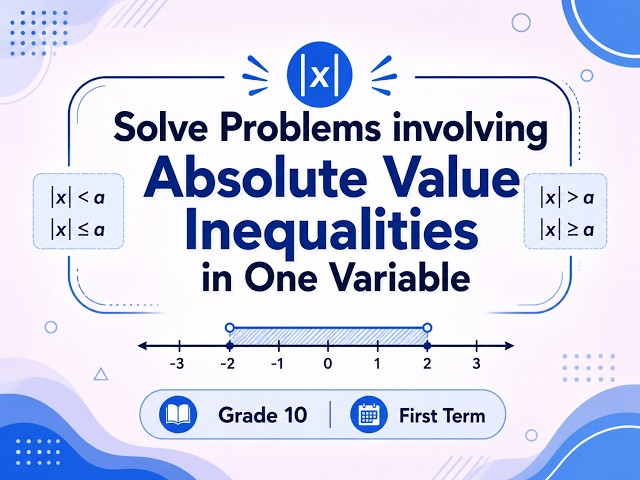 Problems involving Absolute Value Inequalities in One Variable | Grade 10 | First Term