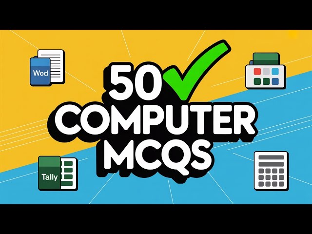 Computer Objective Questions | 50 Important MCQs with Correct Answers | Tally & MS Office