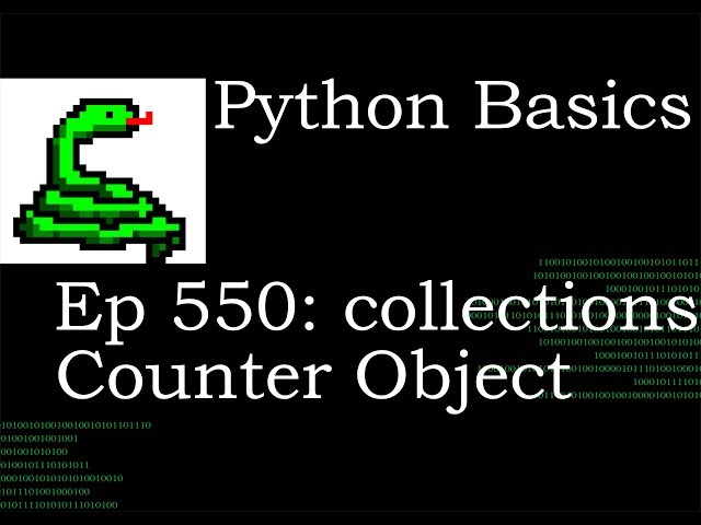 Python Basics Tutorial Collections Counter Object