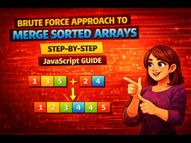 Merge Sorted Arrays (Brute Force) | JavaScript DSA Problem Explained