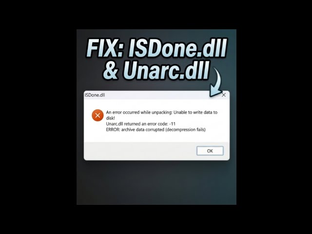 unarc.dll returned an error code -11 | Solution 
