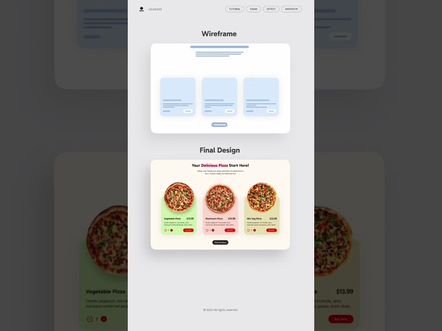 Pizza Landing Page | Web Design In Figma