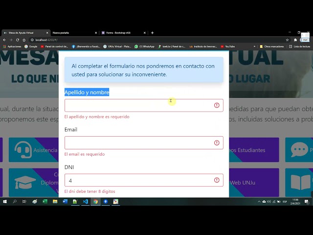 1 formularios en angular 10   Input y validaciones FormGroup y FormControl