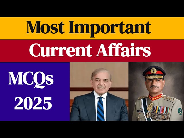 Top Current Affairs MCQs 2025 November & October | Most Important Current Affairs  2025 | Css Fpsc