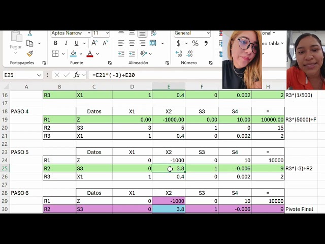 Actividad 6  Método Simplex, uso de excel, uso de software resolver ejercicios