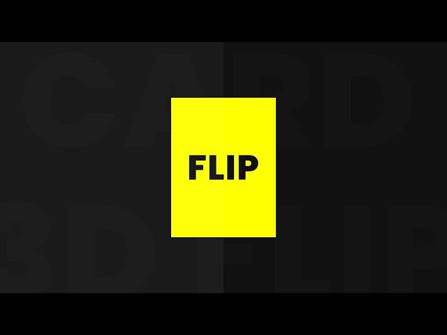 CSS 3D Flip Card Hover Effects | Beginners