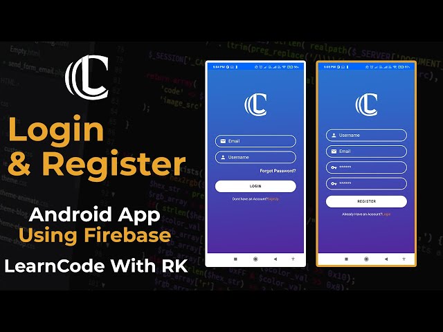 Login & Register Android App Using Firebase | Android Studio Authentication Firebase Auth