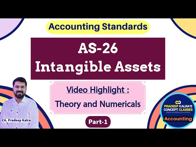 AS-26 | Intangible Assets | Part-1 | by CA Pradeep Kalra | CA Intermediate | CA Final |