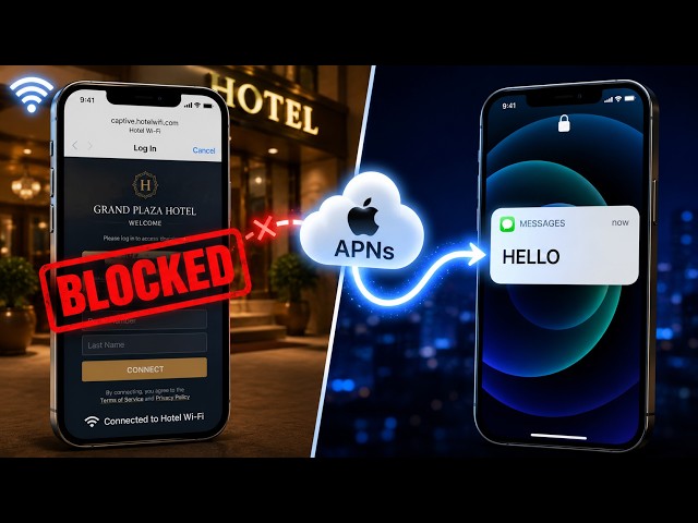 Can we send messages on a locked down Hotel network?
