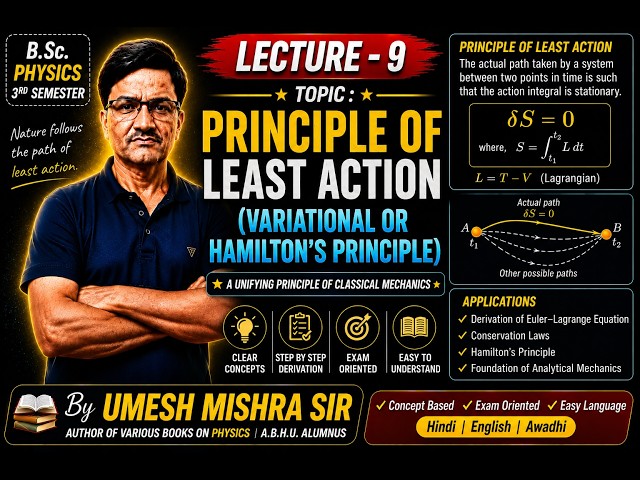 Lecture 9: Principle of least action ( Variational or Hamilton's Principles)
