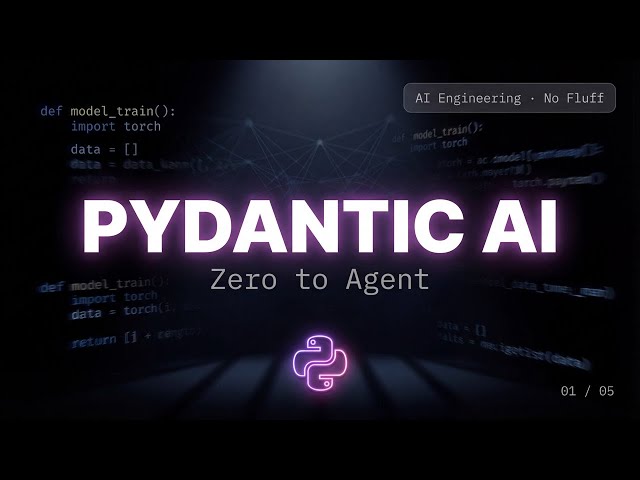 Pydantic AI No Fluff #1 — Zero to Your First Agent