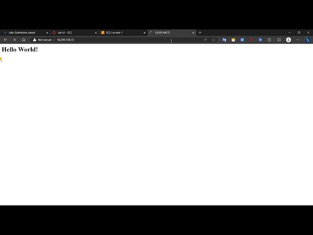 AWS Academy Introduction to Cloud: Semester 1 [55251] - Lab 4.1 - EC2