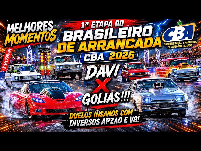 Melhores momentos da Primeira Etapa do BRASILEIRO de Arrancada CBA 2026. 