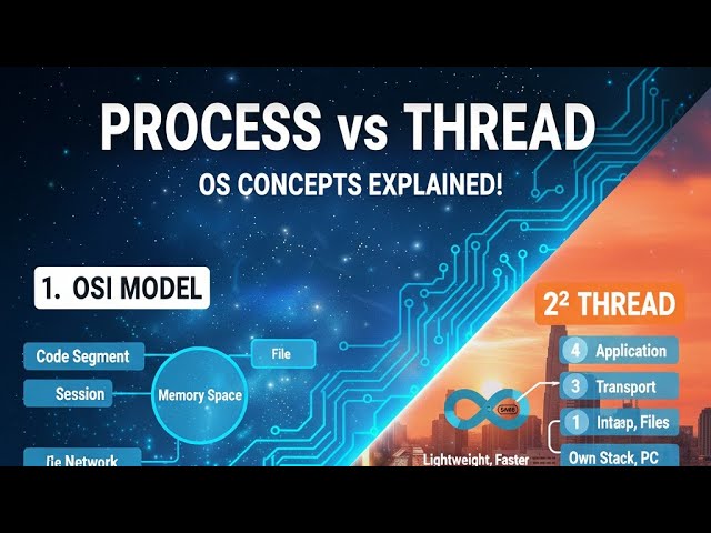 Process vs Thread | Difference Between Process and Thread | Operating System Interview Questions