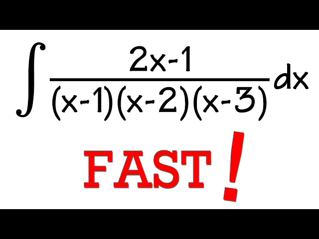 Fast way to do partial fraction for integrals