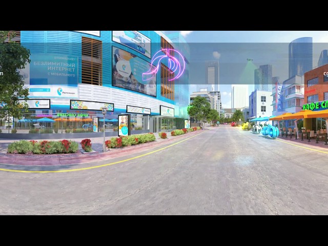 SCIFI street cafe panorama