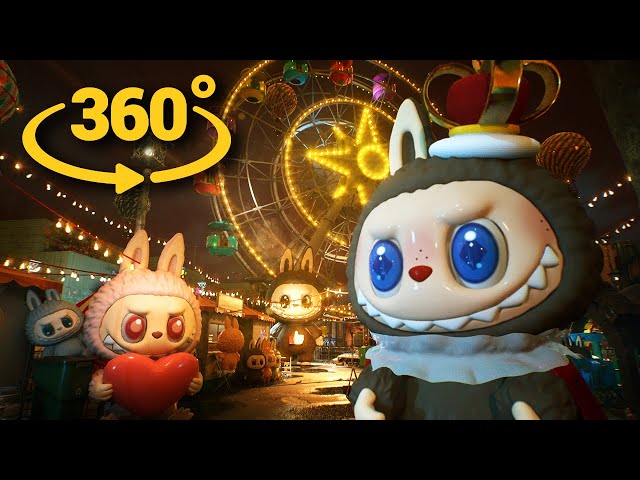 360°VR LABUBU in Amusement Park | 4K VR PopMart Animation