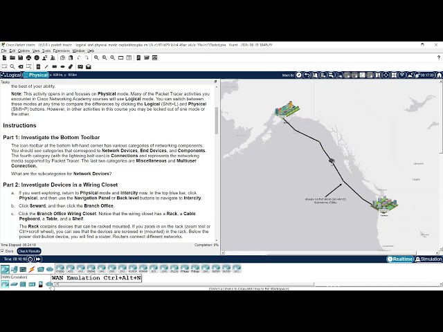 1.0.5 Packet Tracer - Logical and Physical Mode Exploration