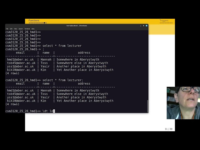 Functions and triggers in PL/pgsql