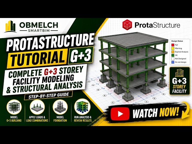 Protostructure Tutorial | Complete G+3 Storey Building Modelling & Analysis   Part 1