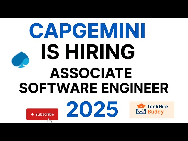 Capgemini is Hiring | Associate Software Engineer | 2025 Job Update