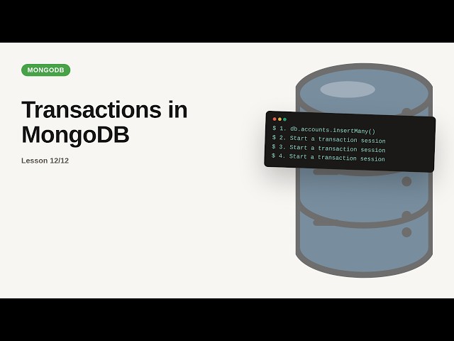 MongoDB - Web development basic Series: Transactions in MongoDB